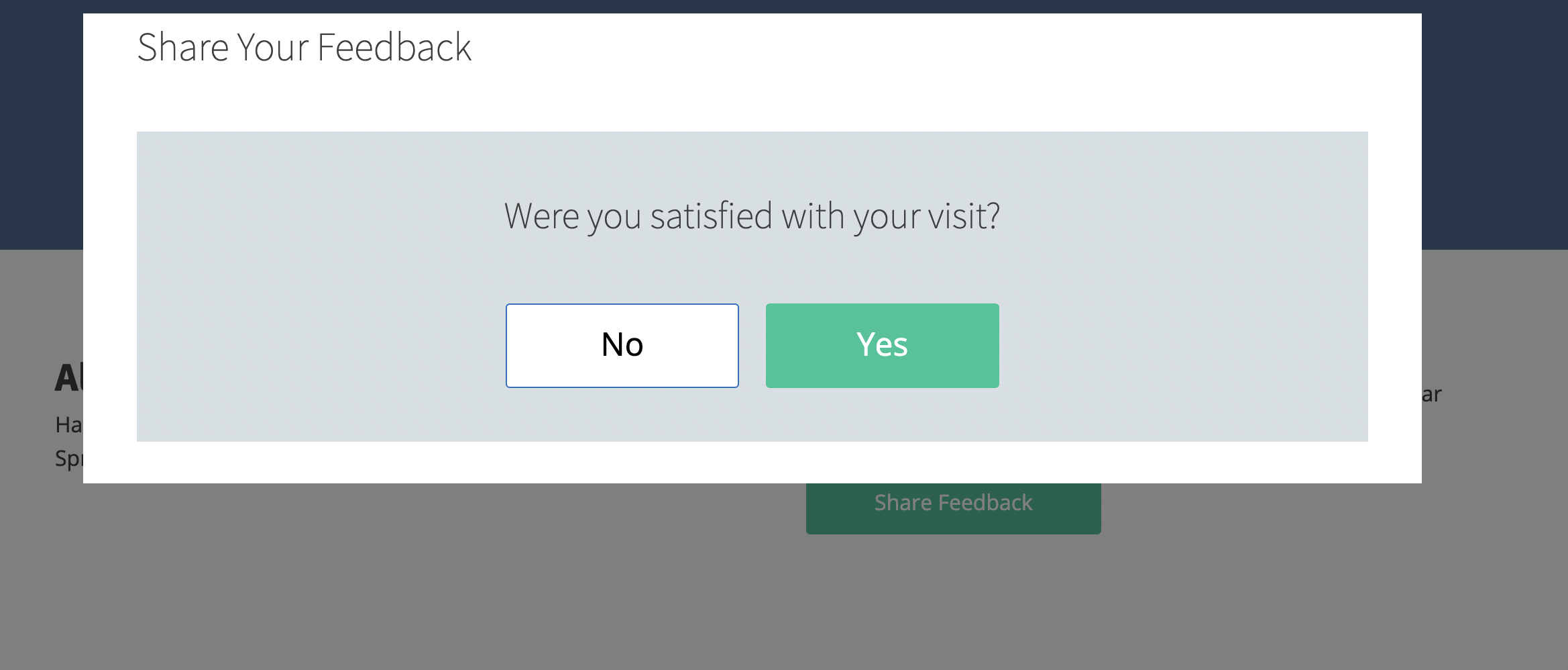 Share Patient Feedback Modal